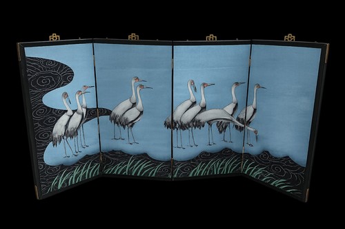 Vintage asian panel hand - 4,